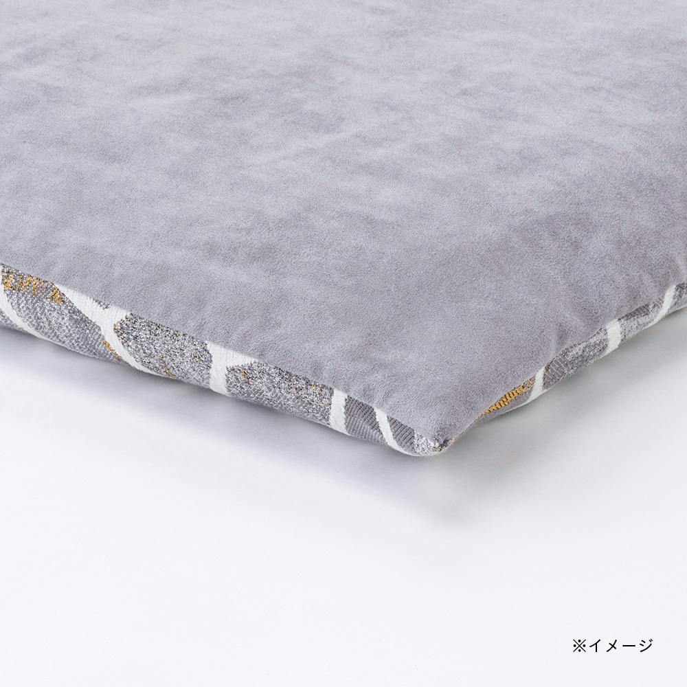 ロングフロアクッションカバー エデルリーフ グレー 68×120cm※カバー
