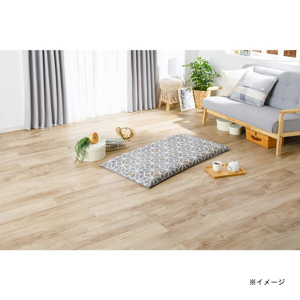 ロングフロアクッションカバー エデルリーフ グレー 68×120cm※カバー