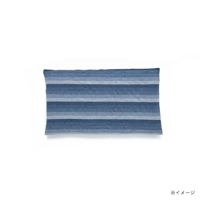 ロングフロアクッションカバー 葵 ブルー 68×120cm※カバーのみ