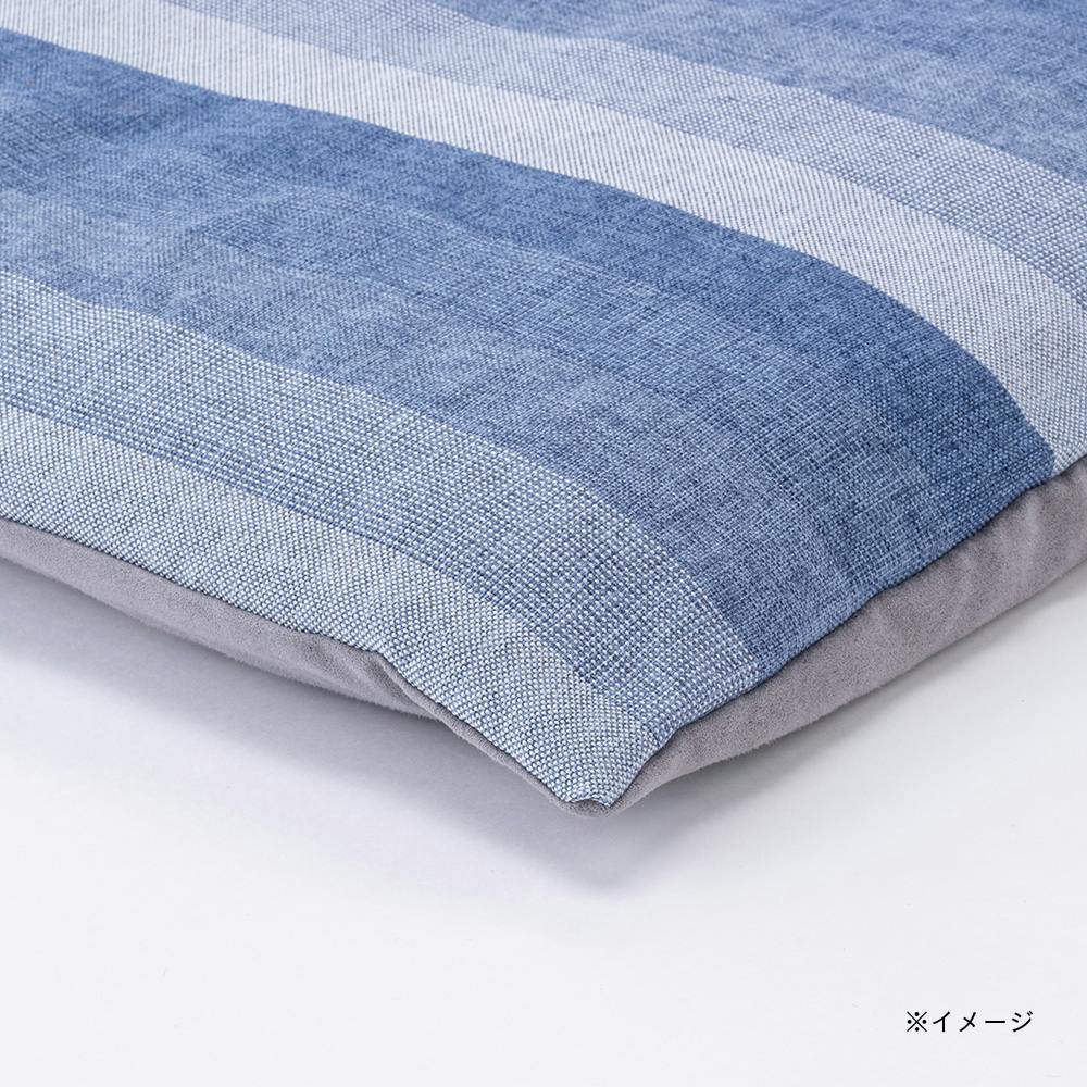 ロングフロアクッションカバー 葵 ブルー 68×185cm※カバーのみ