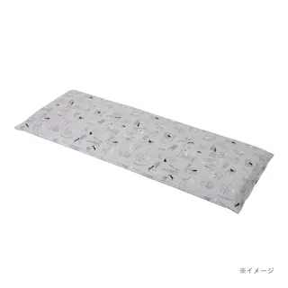 ロングフロアクッションカバー キャット ベージュ 68×185cm※カバーのみ