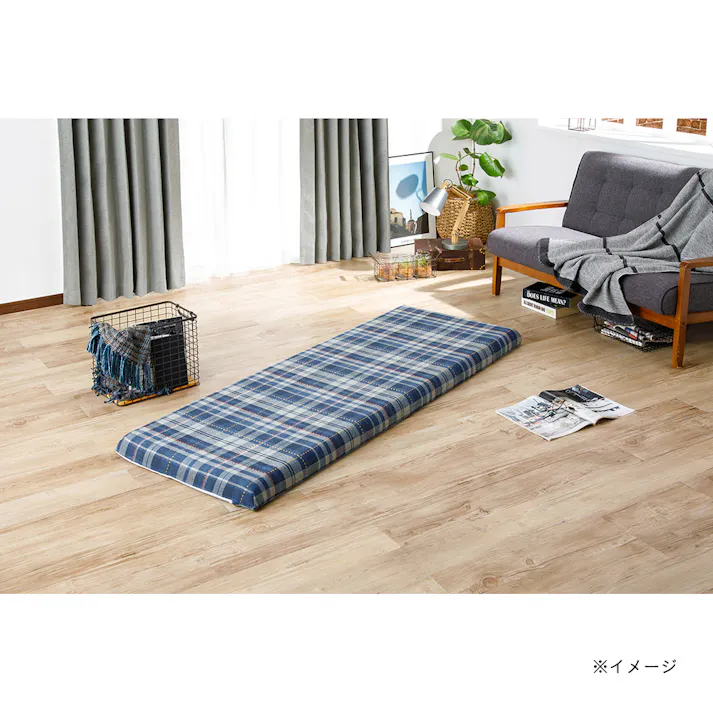 flatty専用カバー チェックネイビー 68×185cm※カバーのみ