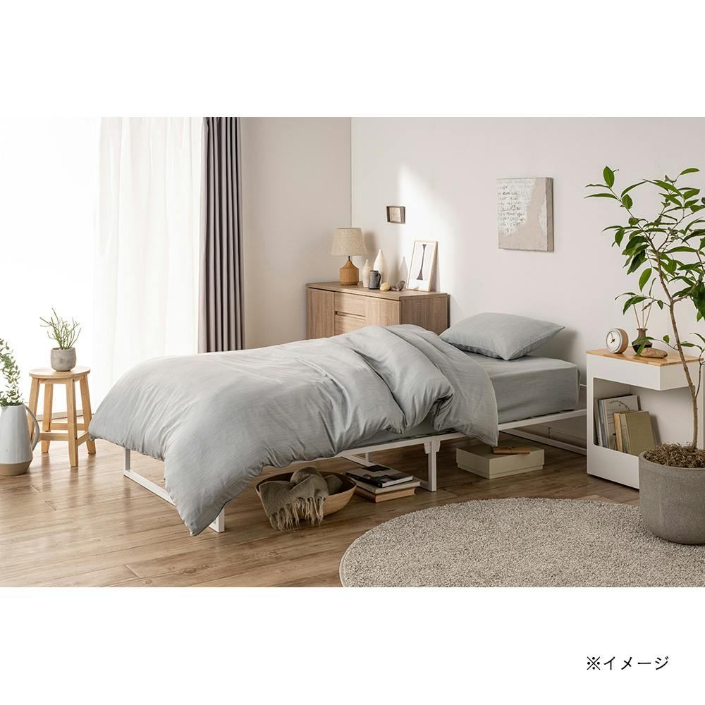 軽くてやわらかいBOXシーツ グレー セミダブル※カバーのみ