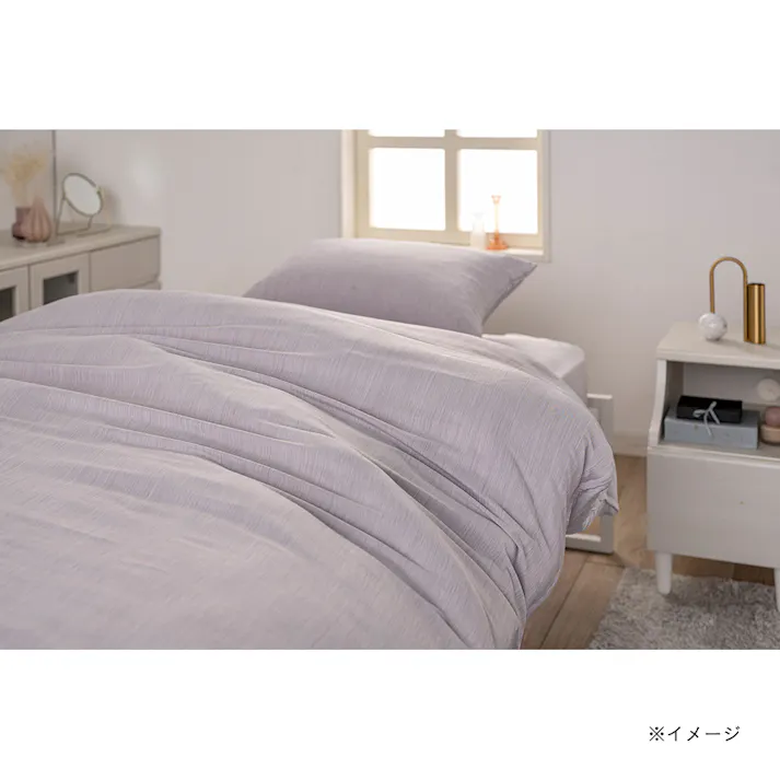 軽くてやわらかいBOXシーツ パープル セミダブル※カバーのみ