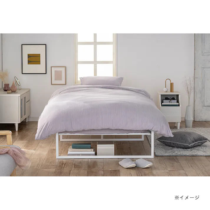 軽くてやわらかいBOXシーツ パープル ダブル※カバーのみ