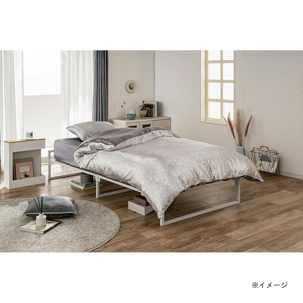 光沢感のあるBOXシーツ グレー シングル※カバーのみ | 布団・枕・寝具