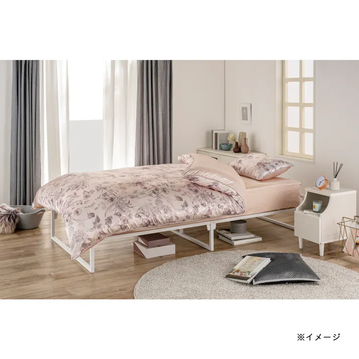 光沢感のあるBOXシーツ ピンク シングル※カバーのみ