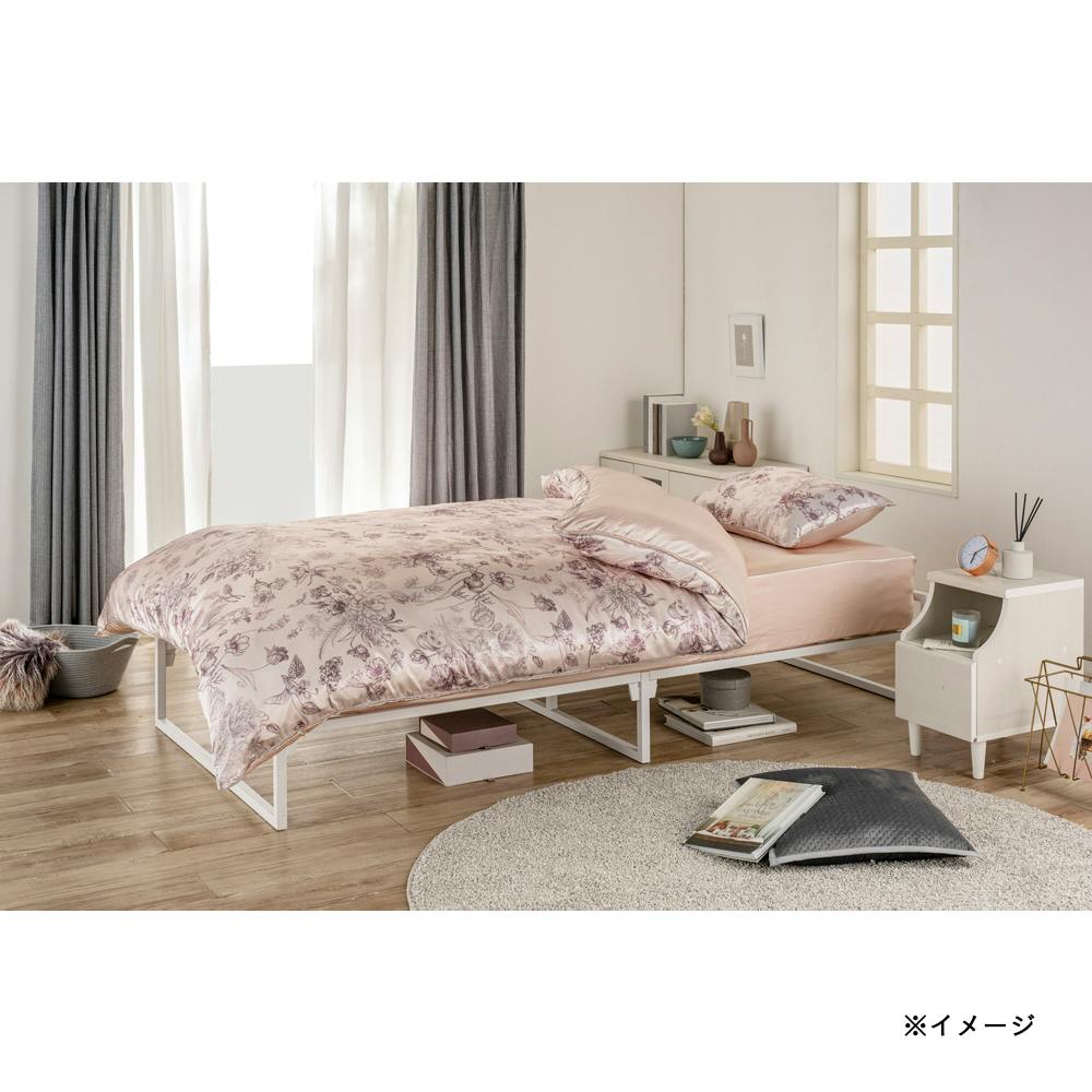 光沢感のあるBOXシーツ ピンク ダブル※カバーのみ | 布団・枕・寝具