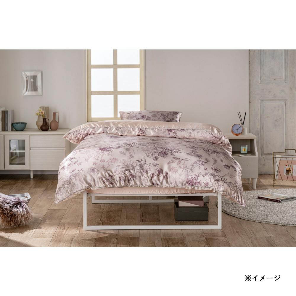 光沢感のあるBOXシーツ ピンク ダブル 幅140cm 奥行200cm 高さ30cm
