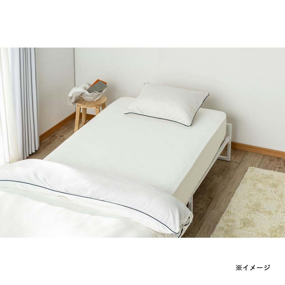 吸汗・速乾 BOXシーツ アイボリー ダブル 幅140cm 奥行200cm 高さ30cm※カバーのみ