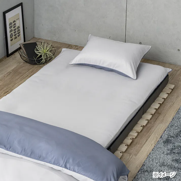 &Pet 敷ふとんカバー ネイビー/グレー シングル※カバーのみ