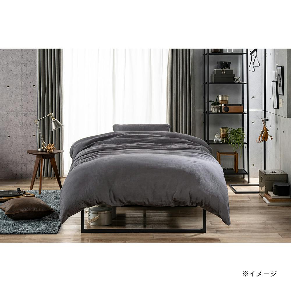 綿100%ガーゼの掛ふとんカバー ブラック セミダブル※カバーのみ | 布団
