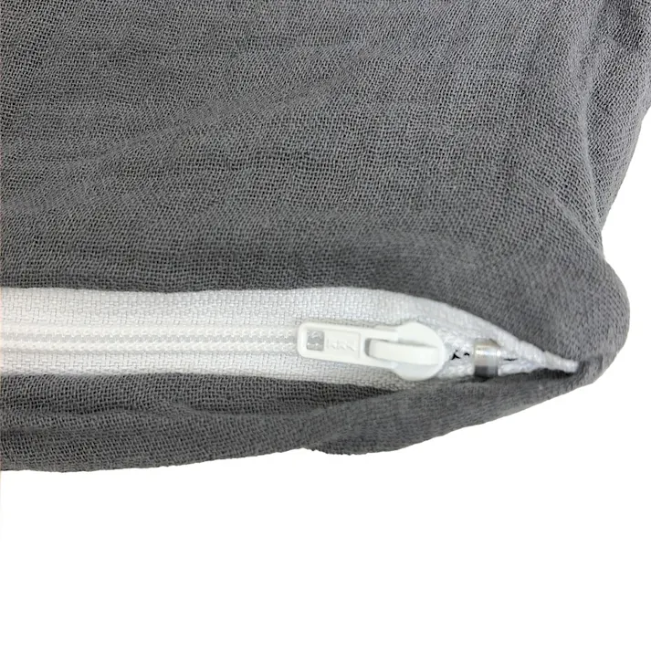 綿100%ガーゼのまくらカバー ブラック 50×70cm※カバーのみ