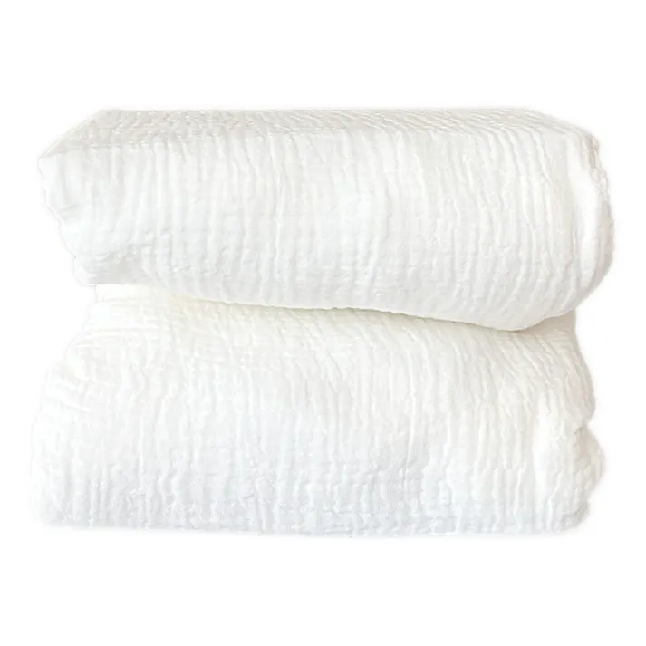 綿100% ガーゼのBOXシーツ アイボリー セミダブル 幅120cm 奥行200cm 高さ30cm※カバーのみ