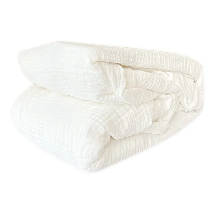 綿100% ガーゼのBOXシーツ アイボリー ダブル 幅140cm 奥行200cm 高さ30cm※カバーのみ