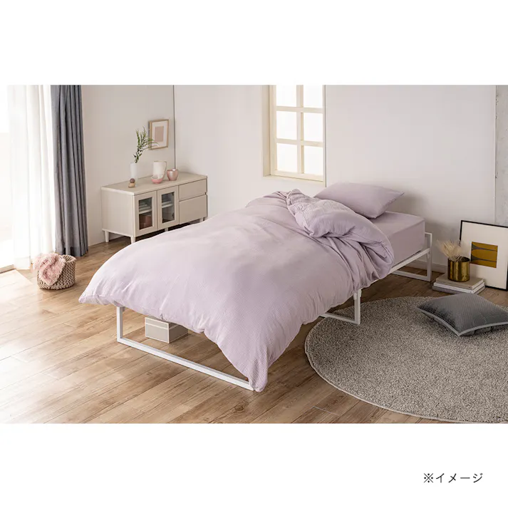 綿100%ガーゼの掛ふとんカバー パープル シングル※カバーのみ