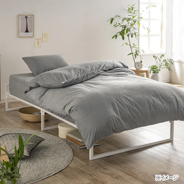 タオル素材の透湿防水 BOXシーツセミダブル グレー※カバーのみ