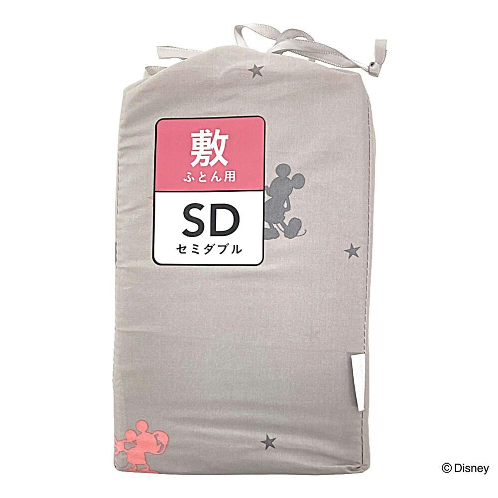 軽くてやわらかい敷ふとんカバー ミッキーマウス セミダブル 幅125cm 奥行215cm※カバーのみ