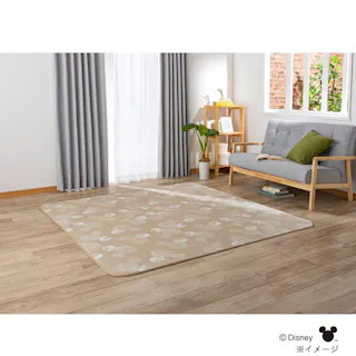 洗えるコンパクトラグ ミッキーマウス 190×240cm