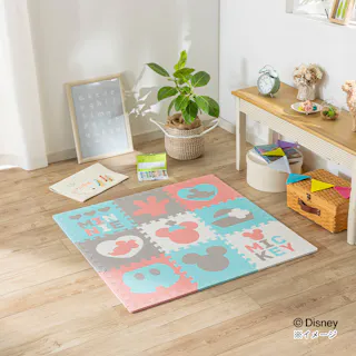 縁付遊べるジョイントマット ミッキー&ミニー 9枚組セット