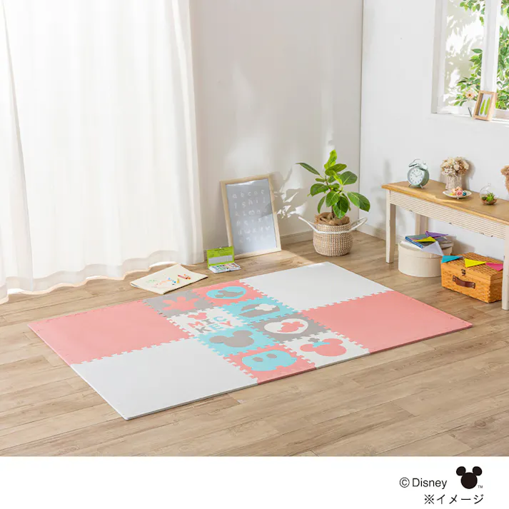 縁付遊べるジョイントマット ミッキー&ミニー 9枚組セット