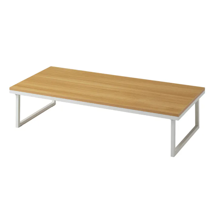 テーブルにもなるソファフレーム ホワイト 幅105cm 奥行50cm 高さ26cm 重量約9.7kg 2人掛けソファ すべり止めシート付