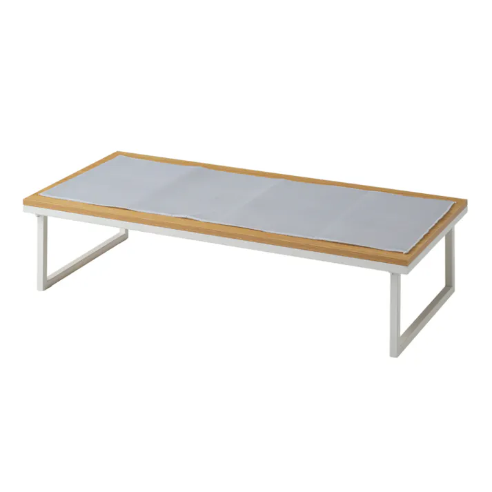 テーブルにもなるソファフレーム ホワイト 幅105cm 奥行50cm 高さ26cm 重量約9.7kg 2人掛けソファ すべり止めシート付