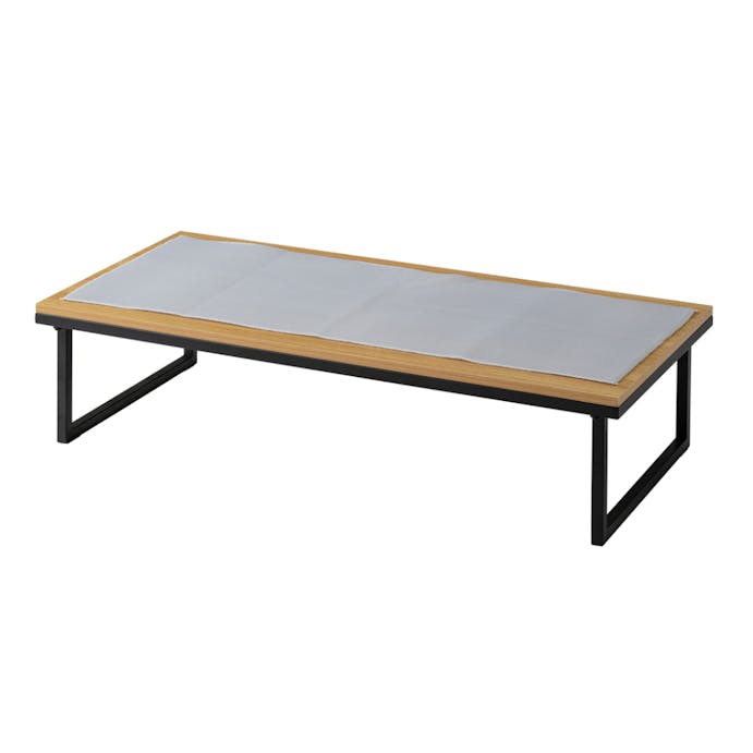 テーブルにもなるソファフレーム ブラック 105×50cm