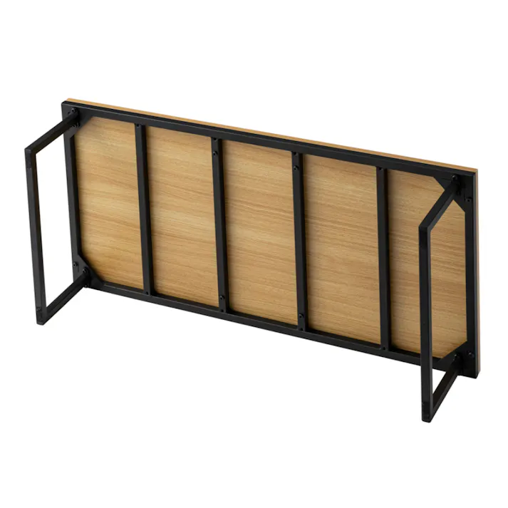 テーブルにもなるソファフレーム ブラック 幅105cm 奥行50cm 高さ26cm 重量約9.7kg 2人掛けソファ すべり止めシート付