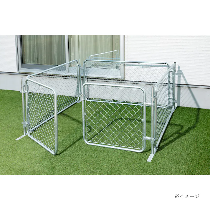 アメリカンフェンス 90×180cm ドブメッキ シルバー【SU】