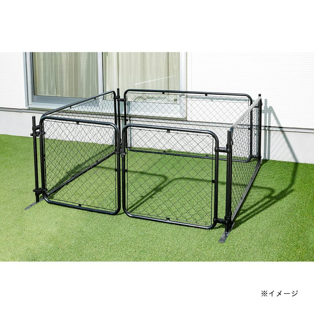 アメリカンフェンス 約120cm x 100cm 　メッキ品 アメリカンフェンス 90×120cm ドブメッキ シルバー | 鋼材 通販