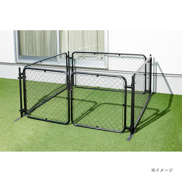 カインズ スタンド柱 31.8φ H90cm ドブメッキ ブラック