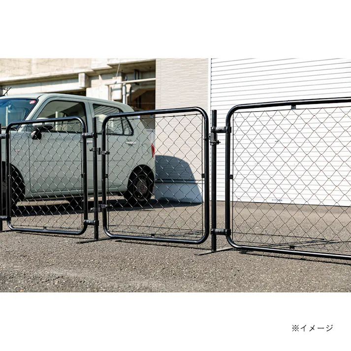 カインズ スタンド柱 31.8φ H90cm ドブメッキ ブラック