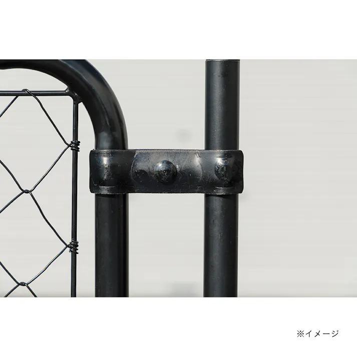 カインズ ジョイント金具31.8φ×31.8φドブメッキ ブラック