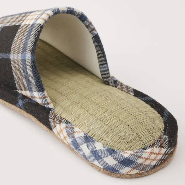 天然素材 い草スリッパ チェック L
