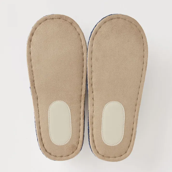 天然素材 竹スリッパ ブルー M