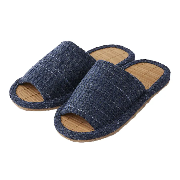 天然素材 竹スリッパ ブルー M