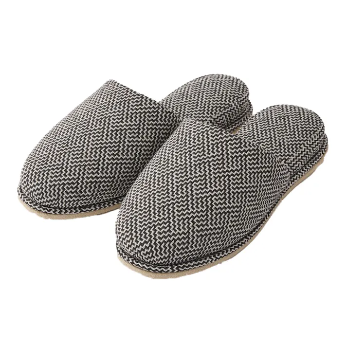 スマートスリッパ モダンチェック ブラック L