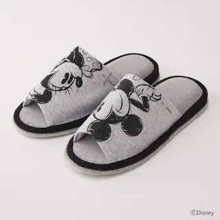 掃除もできるスリッパ ミッキーマウス&ミニーマウス L