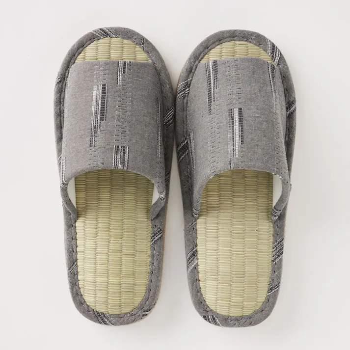 天然素材 い草スリッパ すかしグレー M