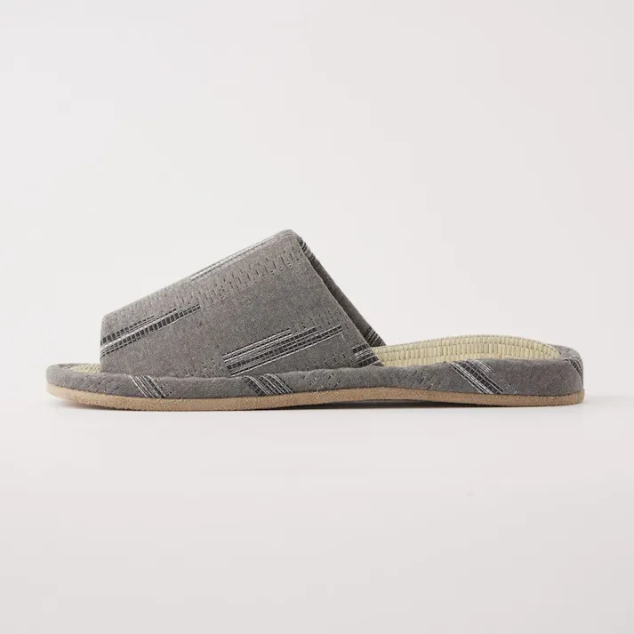 天然素材 い草スリッパ すかしグレー M