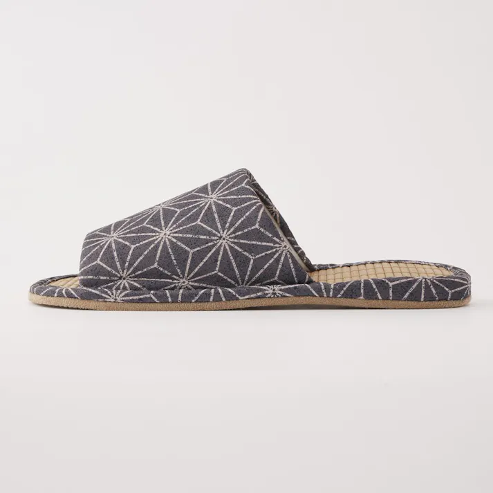 天然素材 竹スリッパ ネイビー L