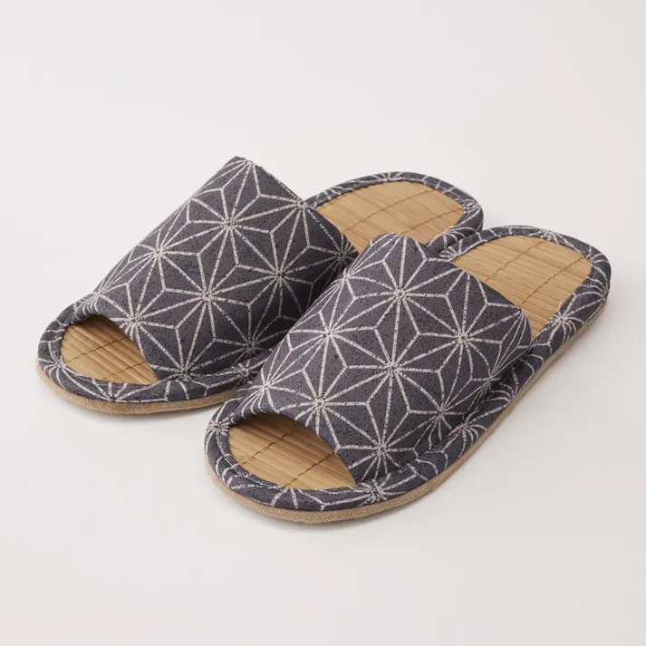 天然素材 竹スリッパ ネイビー M