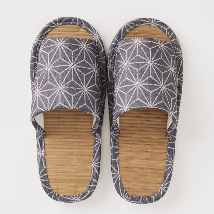 天然素材 竹スリッパ ネイビー M