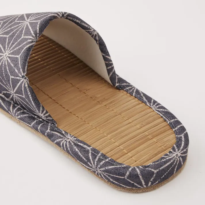 天然素材 竹スリッパ ネイビー M