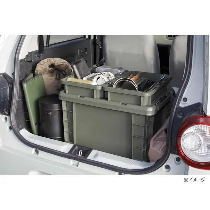 カインズ PRO 耐候材 蓋付コンテナ 13 グリーン 幅29.5cm 奥行44.3cm 高さ15.9cm