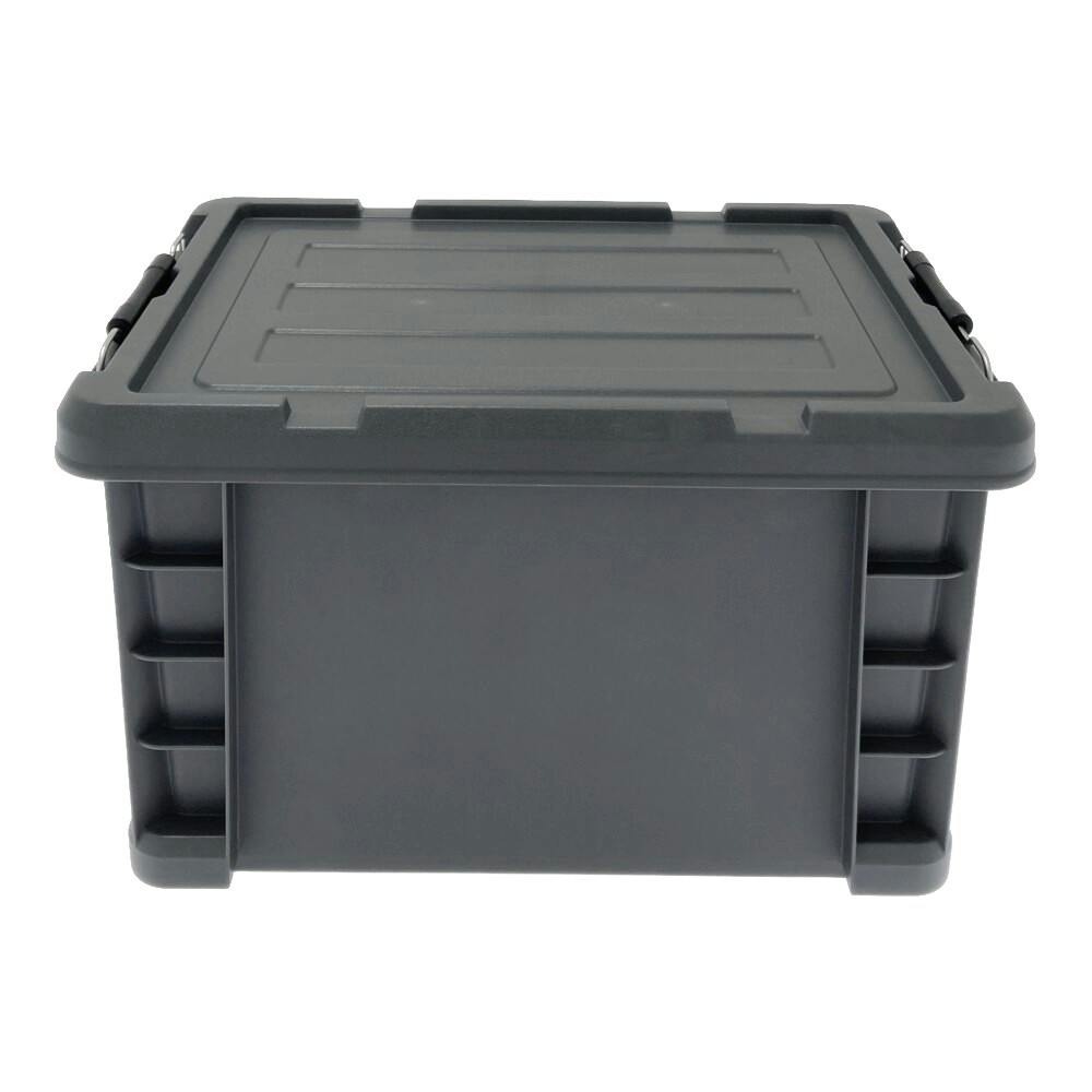 カインズ PRO 耐候材 蓋付コンテナ 25 グレー 幅29.5cm 奥行44.3cm 高