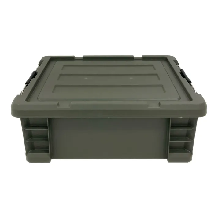 カインズ PRO 耐候材 蓋付コンテナ 22 グリーン 幅37.9cm 奥行54.5cm 高さ20.3cm