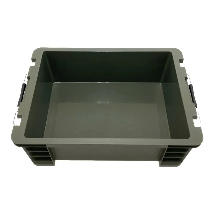 カインズ PRO 耐候材 蓋付コンテナ 22 グリーン 幅37.9cm 奥行54.5cm 高さ20.3cm