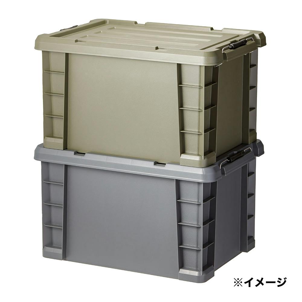 カインズ PRO 耐候材 蓋付コンテナ 45 グリーン 幅37.9c 奥行54.5cm 高